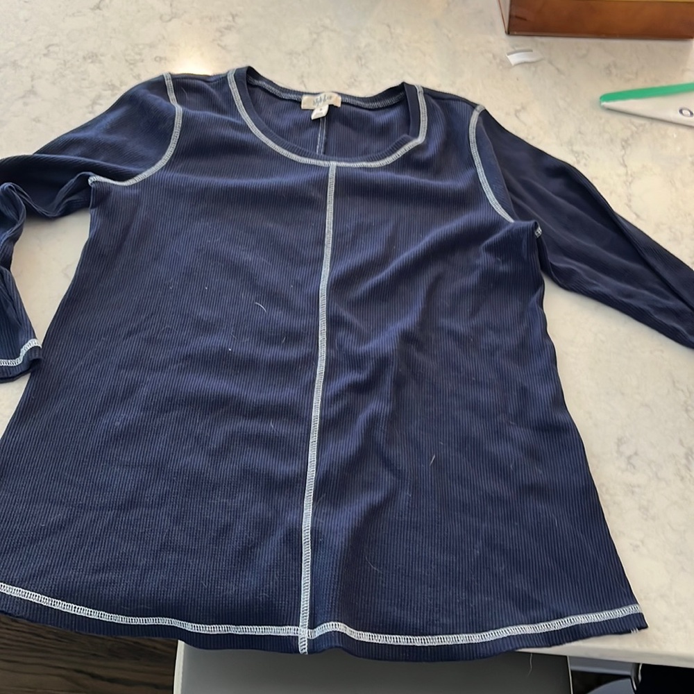 Waffle knit long sleeve lightweight shirt